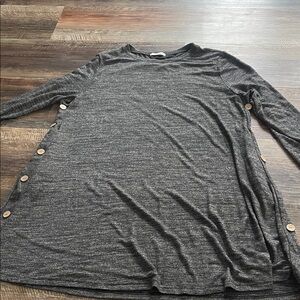 Gray Long Sleeve Dress